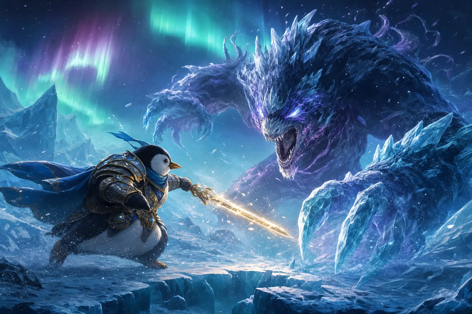 Combat contre une créature de glace
